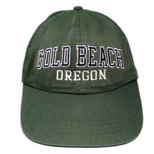 Gold Beach Oregon Baseball Cap Green One Size Adjustable 6 Panel MV Sport